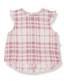 +1 in the family "Ferrosa" Short Sleeve Blouse in Strawberry - +1 in the family - Blouse