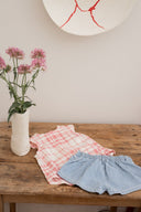 +1 in the family "Ferrosa" Short Sleeve Blouse in Strawberry - +1 in the family - Blouse