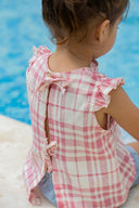 +1 in the family "Ferrosa" Short Sleeve Blouse in Strawberry - +1 in the family - Blouse