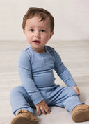 MarMar Copenhagen baby long sleeve bodysuit blue iris