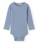 MarMar Copenhagen baby long sleeve bodysuit blue iris