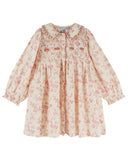 Rosalie floral print dress with smocked yoke and hand embroidered detail, additional view