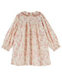 Rosalie floral print dress with smocked yoke and hand embroidered detail, additional view