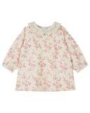Rosalie floral dress with crochet collar, additional view