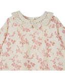 Rosalie floral dress with crochet collar, additional view