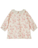Rosalie floral dress with crochet collar, additional view