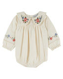 Ecru combibloomer with cross stitch embroidery, additional view