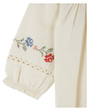 Ecru combibloomer with cross stitch embroidery, additional view