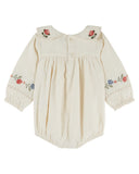 Ecru combibloomer with cross stitch embroidery, additional view