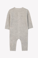 Tartine et Chocolat baby wool cashmere romper, beige melange, back