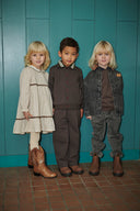 Copenhagen Colors toddler floral dress with lace piping sand