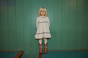 Copenhagen Colors toddler floral dress with lace piping sand
