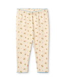 Floral patterned pajama pants on a white background