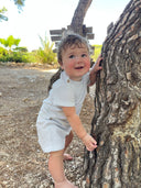 +1 in the family jon baby short sleeve tee mistry blue stripes
