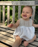 Crochet Dress & Bloomer Set, Lola in White