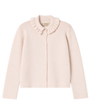 MarMar Copenhagen tilda toddler knit sweater with ruffle collar light rose