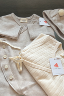 Monbebe baby footie jumpsuit & bonnet set