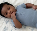 MarMar Copenhagen baby short sleeve bodysuit blue iris