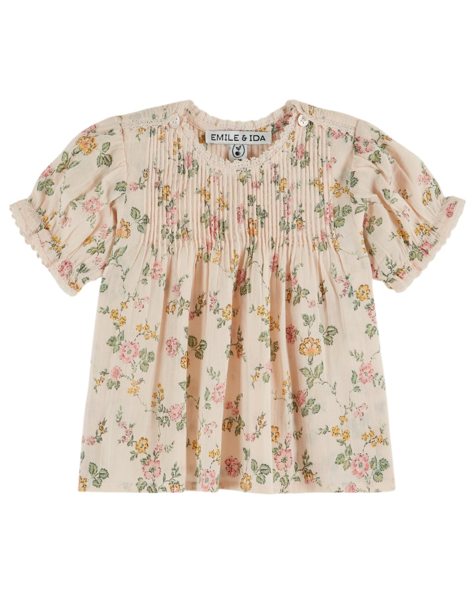 AD030 Emile et Ida Baby "PRINTED BLOUSE" in Rosier - Emile et Ida - Blouse