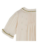AD041 Emile et Ida Smocked Blouse w. Embroidered Flowers in Cream for Toddler - Emile et Ida - Blouse