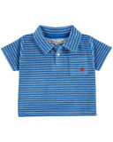 AD092A Emile et Ida "Rayure Mer" Striped Terry Polo for Baby - Emile et Ida - Shirt