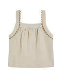 AD194 Emile et Ida "ALL OVER EMBROIDERED TOP" in Cream - Emile et Ida - Shirt