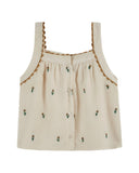 AD194 Emile et Ida "ALL OVER EMBROIDERED TOP" in Cream - Emile et Ida - Shirt