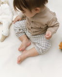 Aosta "Bongbong" Linen Like Pants in Black & White Plaid - Aosta - Pant