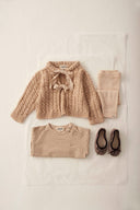baby cable knit cardigan - stone 'martinique' - cozmo - My Little Cozmo - 