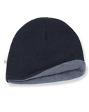 baby two toned blue reversible beanie - 'nick' by +1 in the family - +1 in the family - beanie