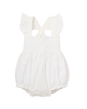 bubble romper - white eyelet lace - Elegant Baby - One - piece