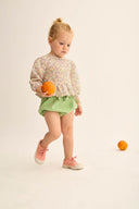 Cozmo "Alize" Striped Linen Like Bloomers in Green - My Little Cozmo - Bloomer