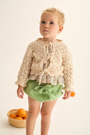 Cozmo "Alize" Striped Linen Like Bloomers in Green - My Little Cozmo - Bloomer