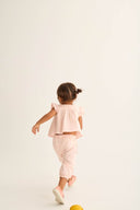 Cozmo "Cami" Linen & Cotton Ruffle Pants in Cloud Pink - My Little Cozmo - Pants