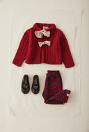 cozmo cardigan - red cable knit 'martinique' - My Little Cozmo - Cardigan