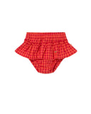 Cozmo "Coral" Ruffle Gingham Bloomer in Tomato - My Little Cozmo - Bloomer