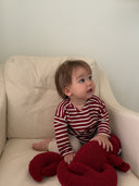 Cozmo "Joel" Fleece Long Sleeve Top in Burgundy Stripes - My Little Cozmo - Shirt