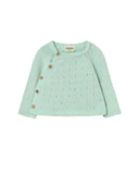 Cozmo "Rain" Newborn Knit Top in Aqua - My Little Cozmo - Wrap Top