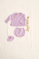 Cozmo "Rain" Newborn Knit Top in Lavender - My Little Cozmo - Wrap Top