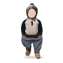 dark blue checkered fleece pants - 'simon' by +1 in the family - +1 in the family - Bottoms