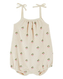 Emile et Ida "Cerisette" Cherry Print Terry Cloth Jumpsuit in Cream - Emile et Ida - Romper