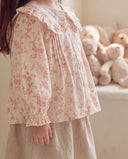 Emile et Ida toddler ruffle collar blouse rosalie