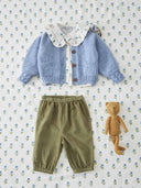 Emile et Ida baby smocked blouse scarlet