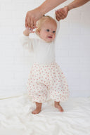 long bloomer pants - beige cherry "sausage" - Party Bebe - Bottoms