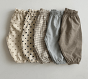 long pants - black & white plaid "bongbong" - Aosta - Bottoms