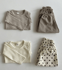 long pants - brown plaid "bongbong" - Aosta - Bottoms