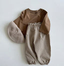 long pants - brown plaid "bongbong" - Aosta - Bottoms