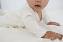long sleeve footed pointelle onesie - white "jeje" - Monbebe - 