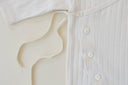 long sleeve footed pointelle onesie - white "jeje" - Monbebe - 