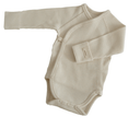 longsleeve ribbed onesie w.caps - daon ivory - Peekaboo - 